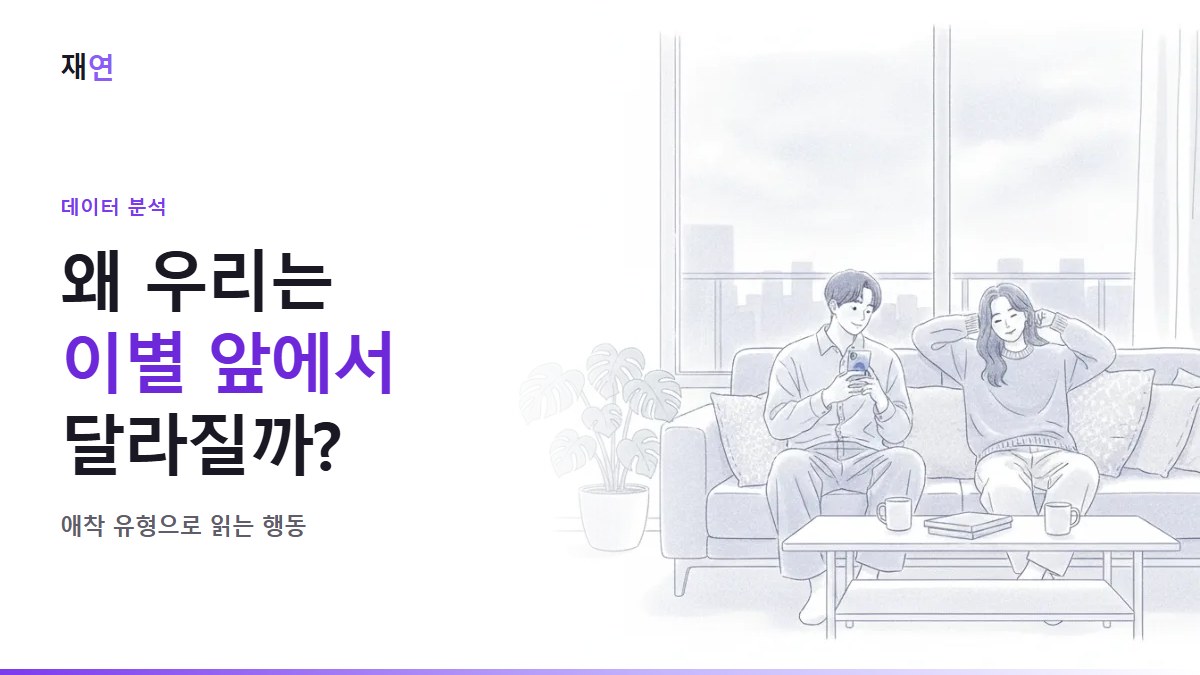 애착유형에 따라 이별 후 행동이 갈립니다, 소파 양 끝에 앉아 서로 다르게 기댄 두 사람