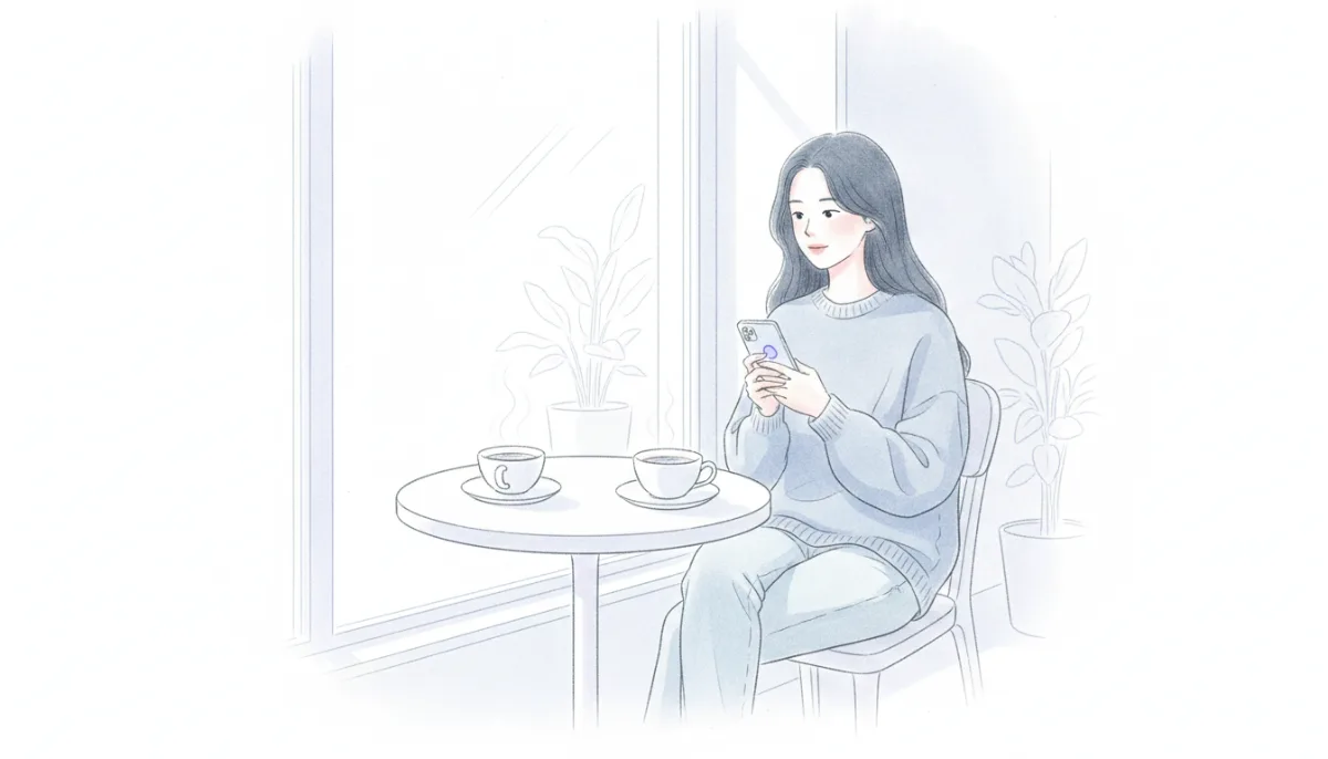 카페 테이블에 놓인 두 잔의 커피